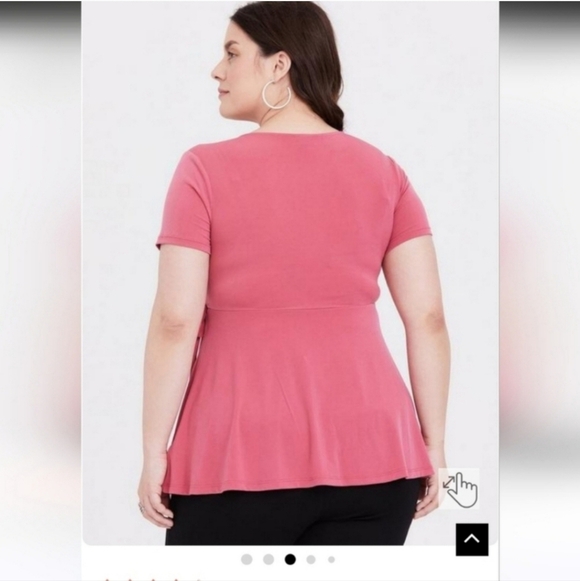 🍂🍁Like new 2x torrid studio Knit Surplice Ruffle Wrap Top - Picture 2 of 5